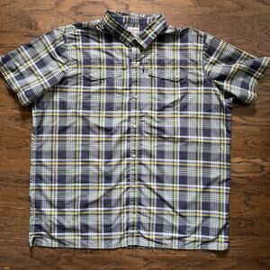 LL Bean 3XLT Tech Plaid Hiking Shirt - Big & Tall - Moisture Wicking Fish/Hike